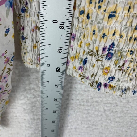 1. State Women's Floral Frenzy Long Sleeve Smocked Peasant Top Size M NWT 9738 - Picture 4 of 9